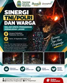 SINERGI TNI POLRI DAN WARGA DALAM PEMADAMAN KEBAKARAN LAHAN